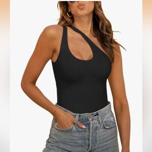 Reoria One Shoulder Cutout Bodysuit